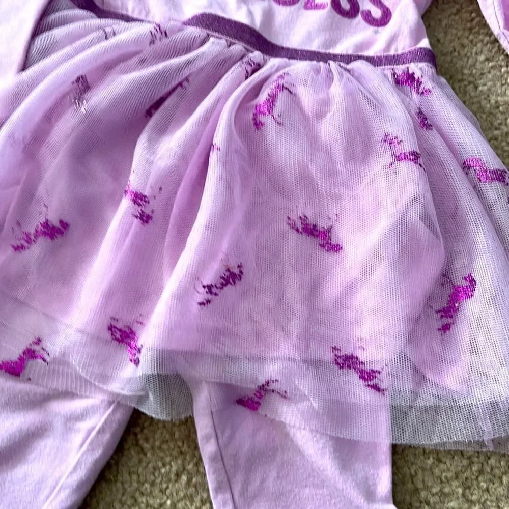 The Children’s Place Lilac Tunic Set with Tule Skirt- 12-24 months